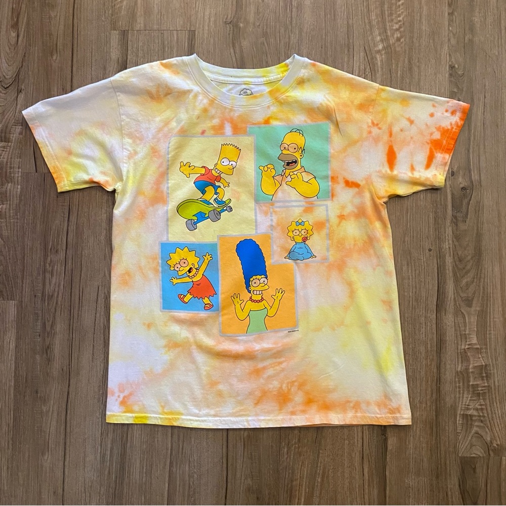 🔶NEW🔶 CUSTOM SIMPSONS TIE DYE MEN’S TEE - Picture 2 of 7